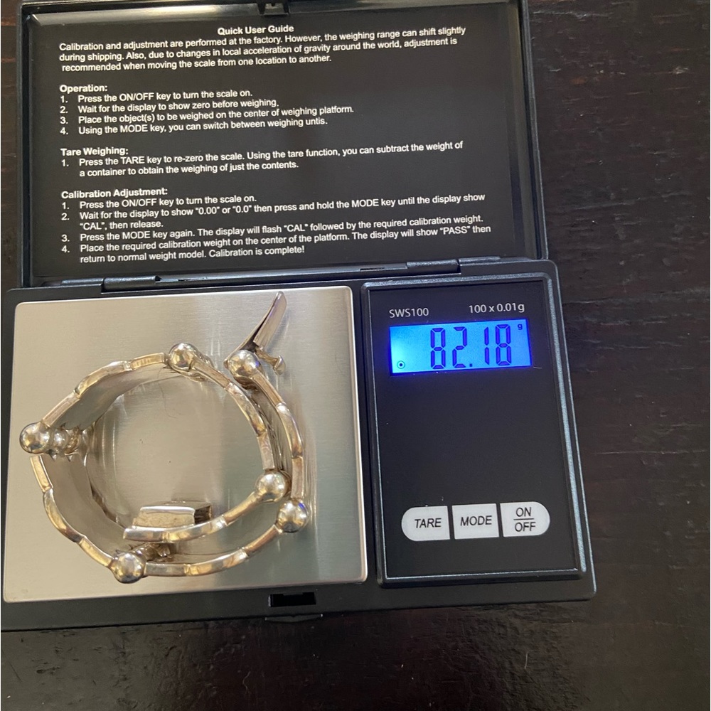 Taxco Mexico Vintage 925 Sterling Silver Bracelet 7.25